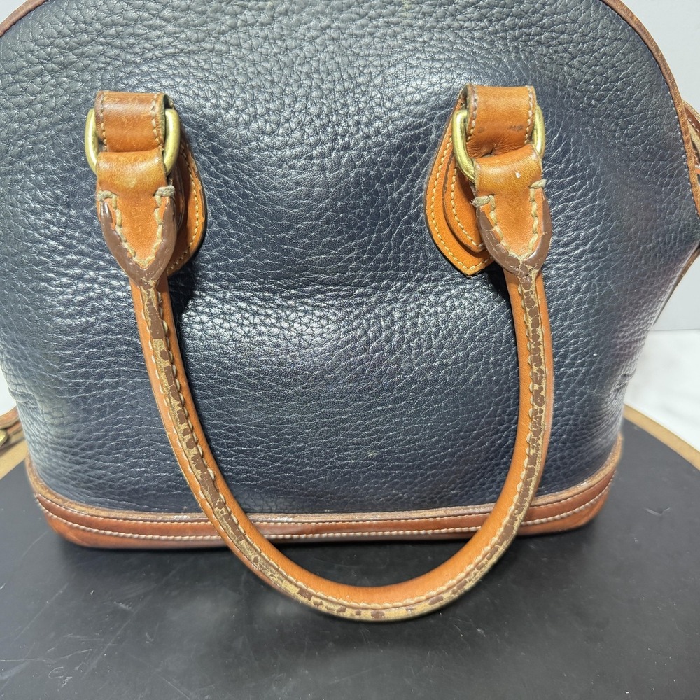 Vintage Dooney & Bourke Satchel Bag Womens Small Black All Weather Leather Purse - Picture 3 of 9
